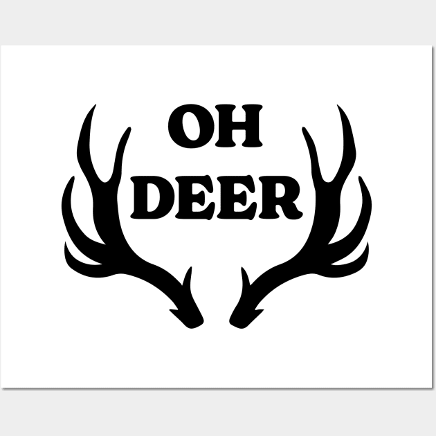 Oh Deer "Christmas Gift" Funny Wall Art by Emma